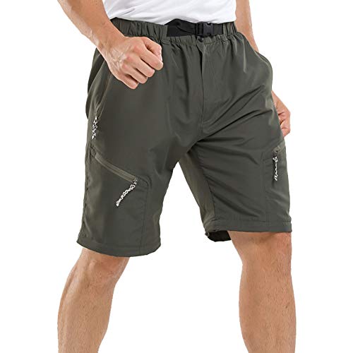 Uni Clau Calça masculina casual para caminhada – Calça Safari de secagem rápida conversível para pes
