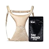 Beauty Pillow Anti Falten Brust Kissen Frauen - Super bequemer weicher BH für Rücken-und Seitenschläfer, Antifalten Pflege mit Satin gesundes Kopfkissen, Damen BH gegen Falten Dekollete | Beige