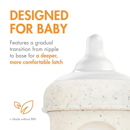 Image of Boon Nursh Curve Silicone Baby Bottle Nipples - Food-Grade Silicone Nipples for Boon Nursh Bottles - Medium Flow - 3 Count