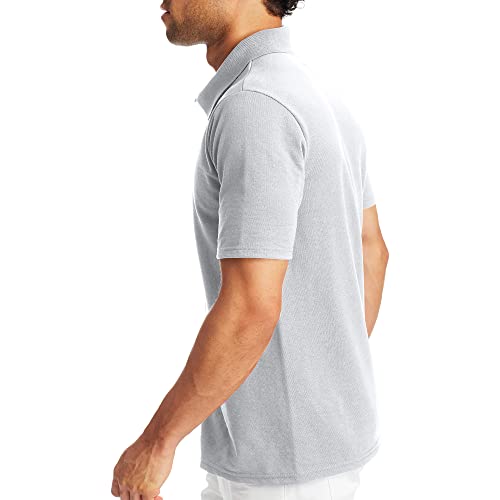 Image of Hanes Men's X-Temp Short Sleeve Polo Shirt, Midweight Men's Shirt