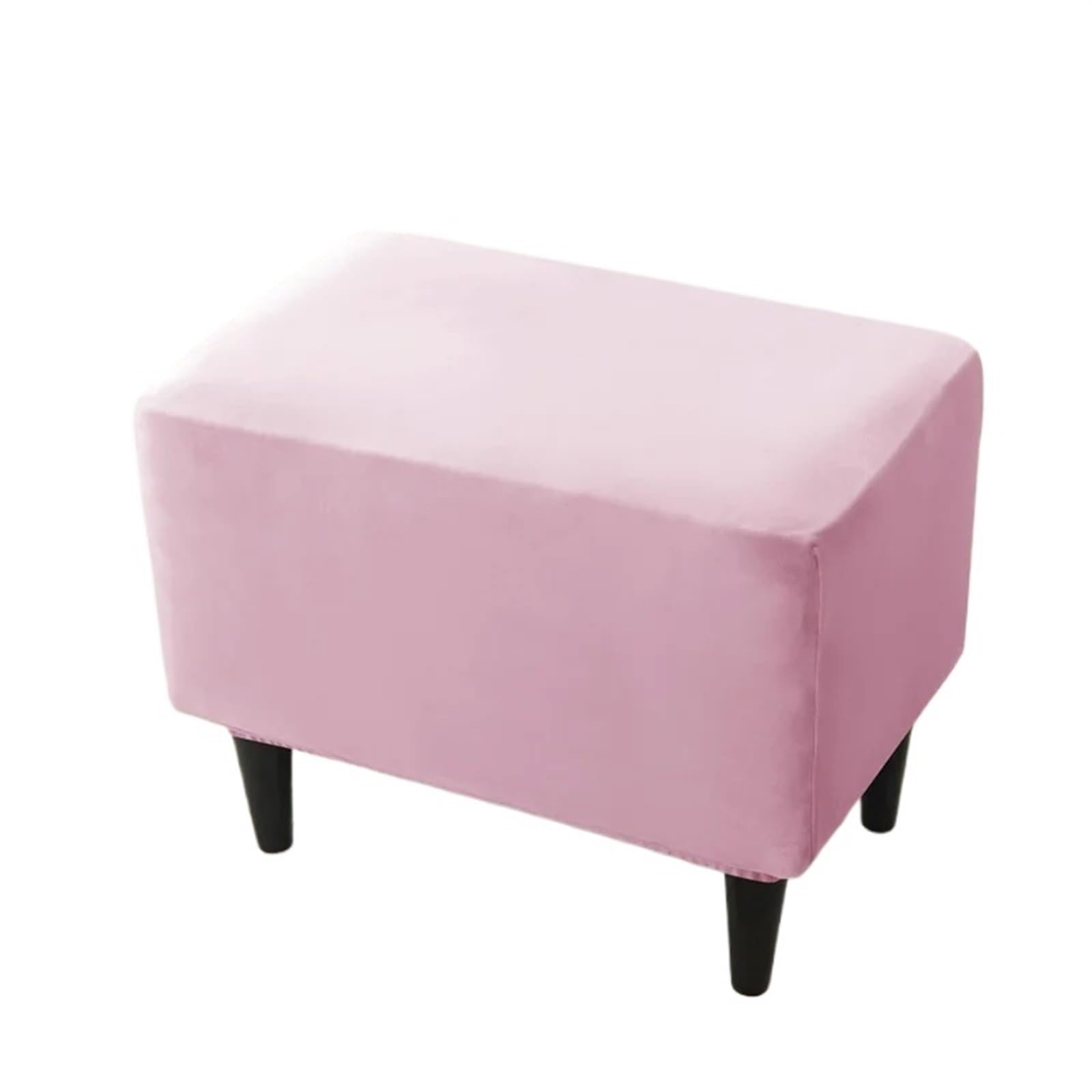YXINAER Foot Stool Cover Velvet Elastic Ottoman Stool Cover Rectangle Bedroom(B3 Footstool Cover)