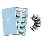 DYSILK Lashes False Eyelashes - Eye Lashes Mink Lashes 5 Pairs 6D Lashes Pack Fluffy Lashes Fake Eye Lashes Natural Look Wispy Eyelashes Strip Lash Faux False Eyelashes Extensions Kit | 001-15mm