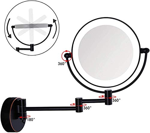 Miroir de rasage mural extensible JCAKES 5X avec prise intégrée