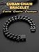 U7 Cuban Link Black Bracelet for Men, Fashion Hand Chain for Father Husband