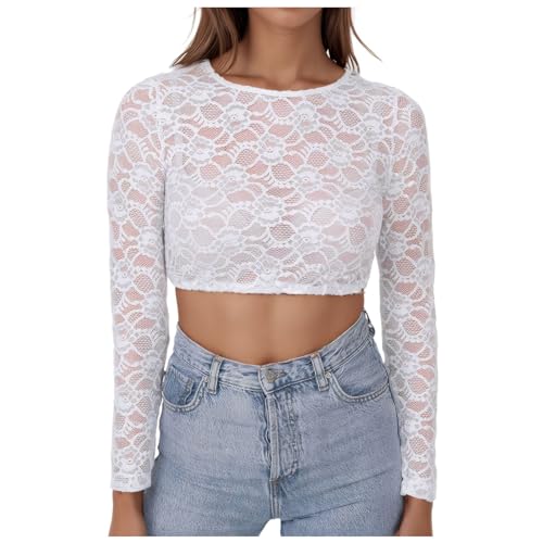 CEWIFO Chaleco de encaje con aros para mujer, elegante blusa tirolesa para Oktoberfest, lencería tubo, top de moda sin mangas con encaje (blanco, XXXXL)