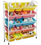 Amazon.co.jp: おもちゃ 収納 収納ボックス15個付き おもちゃ箱