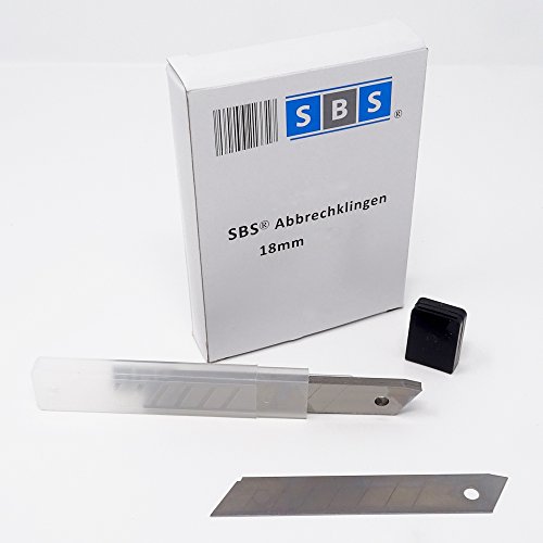 SBS Abbrechklingen | 200 Stück | 18mm breit | 0,4mm stark | Cutterklingen
