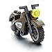 General Jim's Military Brick Building Set - Set of 2 World War 2 US Army Camo Green Motorcycles Building Blocks Model Set for History Enthusiast, and All Building Levels