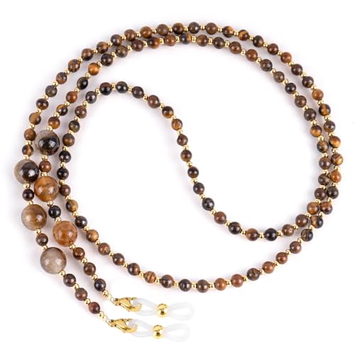 Image of BILIONE Bohemian Beaded Glasses Chain, Earthy Style Eye Glasses Holder Around Neck, Reading Eyeglasses Necklace for Women
