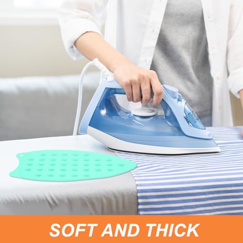 PATIKIL Silicone Eisenablagepad Vielseitige Heißresistente Eisenablageplatte Schutzpad Für Bügelbrett Heißresistente Dampfbügelmatte Kompaktmatte Lake Blue