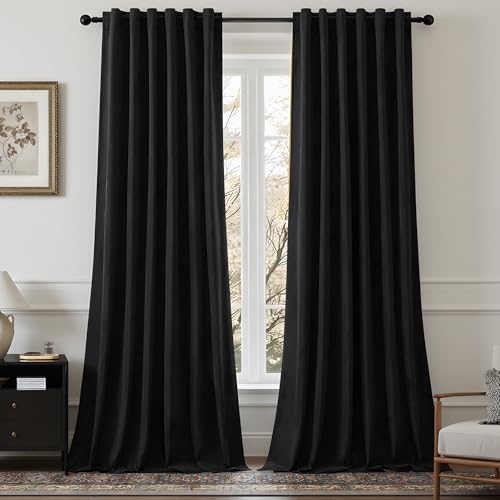 Black Velvet Blackout Curtains