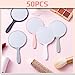 Vinsot 50 Pieces Handheld Mirror Small Hand Mirror Bulk with Handle Plastic Travel Makeup Cosmetic Compact Portable Vanity 3.94 x 2.16 Inch for Women Men Girls Kids Daily DIY Use(50 Pieces)