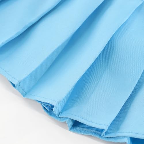 Image of Girls Pleated Skirts Built in Shorts Little Kid Athletic Flowy Skorts Skirts Toddler Girls Tennis Skorts for Girl 3-14 Years