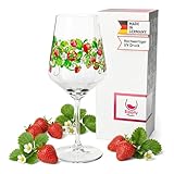 Sipply Aperitifglas Summer Vibes mit Erdbeeren-Motiv für Spritz Getränke Cocktails Wein Schorle Bowle oder Saft 0,5l mit Transparenz-Effekt