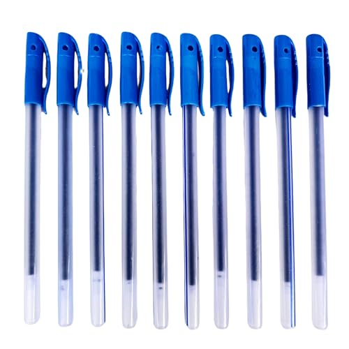 Image of SSKR Pack of 40 Pcs Use and Throw Pens | Blue Ink Ball Point Pen 0.7mm Tip for Precision Writing | Smooth Flow of Ink | Smudge Free Writing Experience
