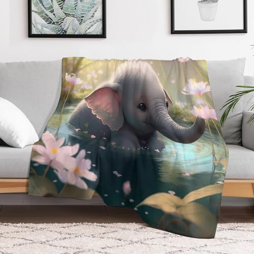 Couverture douce et chaude éléphant pour soirées d'hiver