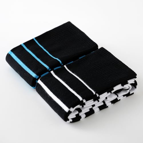 Image of Kayhoma Extra Long Gradient Zebra Stripe Thigh High Socks Over the Knee High Socks,2 Pairs