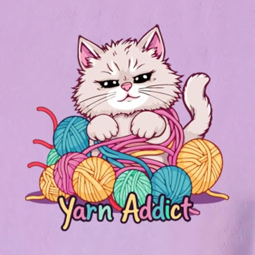Image of Thunder Tails Printed Cat T-Shirt for Small to Large Cats & Kittens | Lightweight Breathable Cotton Pet Apparel | Cute & Stylish, Comfortable Round Neck Cat Clothes (L, Lilac)