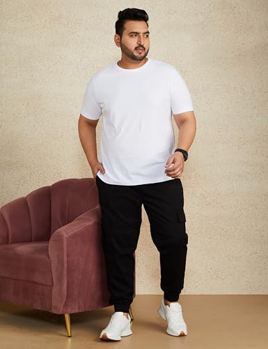Image of Amazon Brand - Symbol Men's Solid Cotton T Shirt | Round Neck | Half Sleeve | Plain-Regular Fit (Available in Plus Sizes)