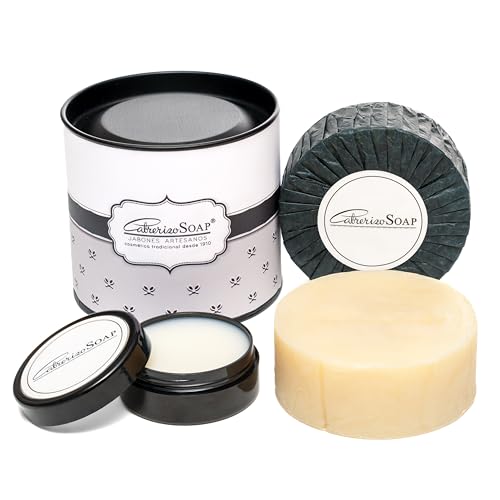 CABRERIZO SOAP Jabones Artesanales y Bálsamo hidratante, Skincare Kit Completo: Jabones faciales ácido salicílico y Bálsamo Antibacterial y antiséptico, Limpiador facial Jabón cara acné y dermatitis