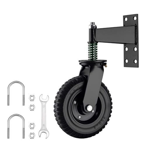 Wiltec Torrolle bis 275 kg Traglast, Torlaufrolle mit 360° Gummirad,...