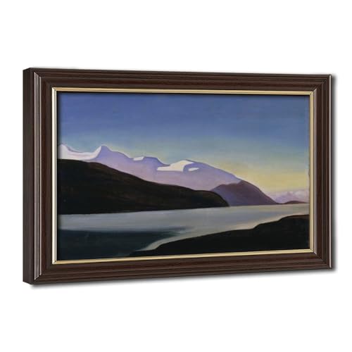 Impression sur toile lac de montagne pour décorer un bureau moderne