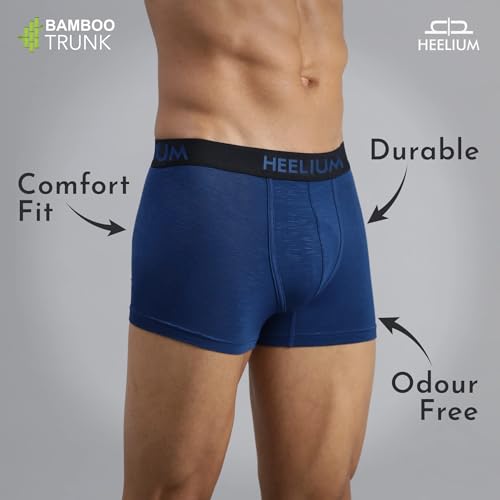 Image of HEELIUM Bamboo Underwear Trunk for Men | 3X Softer Than Cotton & Odour Free | Stretchy Fabric & Durable Waistband