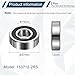uxcell 2Pcs 153712-2RS Non-Standard Ball Bearings 15mm ID x 37mm OD x 12mm Thickness Bearings Double Rubber Sealed Chrome Steel Bearing for Industrial Machinery