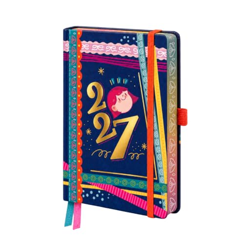 Image of Alicia Souza 2027 Weekly Planner - Dated 52-Week Hardcover Productivity Diary with Monthly Calendar, Habit Tracker, 3 Sticker Sheets, Elastic Closure & Pen Loop, Compact 18.6 x 12.5 cm