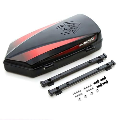 Best Luggage Roof Box for Car: Top Durable and Spacious Cargo Carriers 3 RC Plastic Roof Trunk Luggage Rack Box, Car Shell Body Upgrade for 1/10 or 1/12 Proportion Traxxas TRX4 TRX6 Axial SCX10 90046 G63 VP VS4 RC Crawler (Black)