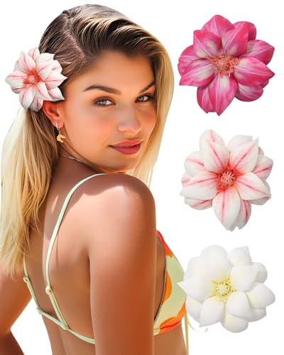 Molans 3PCS Floral Hair Clips for Women - Spring Summer Flower Bobby Pins with Non-Slip Grip Cute Bridal Hair Accessories for Girl