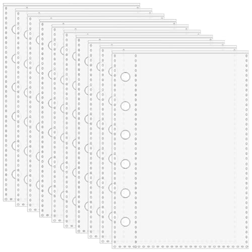 Inserts A7, 10 pochettes de reliure à 6 trous, inserts de planificateur A7 transparents, classeur résistant à l'humidité et l'eau pour cartes photos, factures, plus