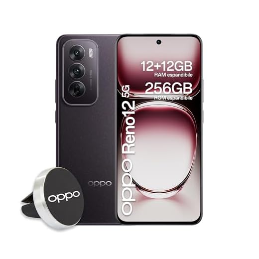 OPPO Reno12 5G AI Smartphone, Tripla fotocamera 50+8+2MP, Selfie 32MP, Display 6.7” 120HZ AMOLED FHD+, 5000mAh, RAM 24GB (12+12) +ROM 256GB, Supporto Auto [Versione Italia], Black Brown