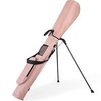 OUUTMEE Kleine Golftasche, Schlägerkoffer, Golf-Selbstständer, Schlägerkoffer und große Tasche, Ultraleicht Gelb