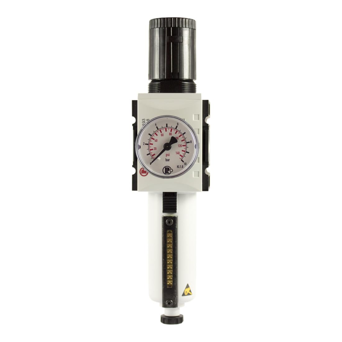 RIEGLER 151817-FU 811-M Filterregler »FUTURA«, MB, SR, Mano, BG 1, G 1/4, 0,5-8 bar, HA, 1Stk