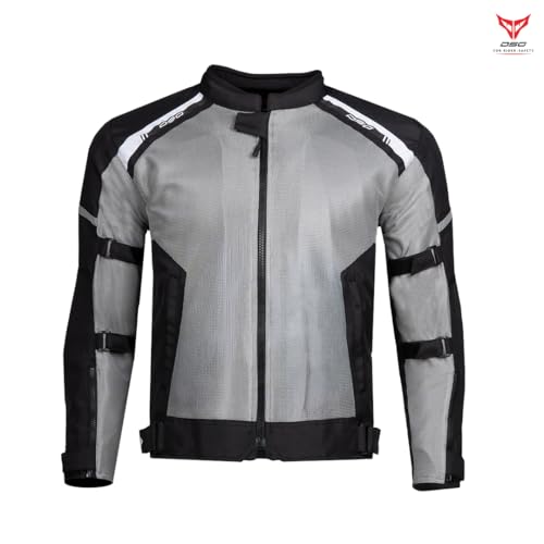 Image of DSG Aire Mesh 2 Riding Jacket- Light Grey Black White (Size-2XL)