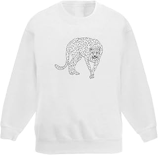 'Prowling Cheetah' Kid's Sweatshirt/Jumper (7-8 Years) (KW00018789)