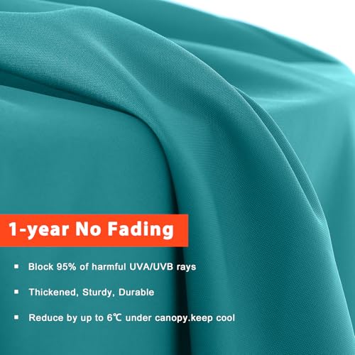 Image of MASTERCANOPY Patio Umbrella 9 ft Replacement Canopy for 8 Ribs-Turquoise Canopy Only