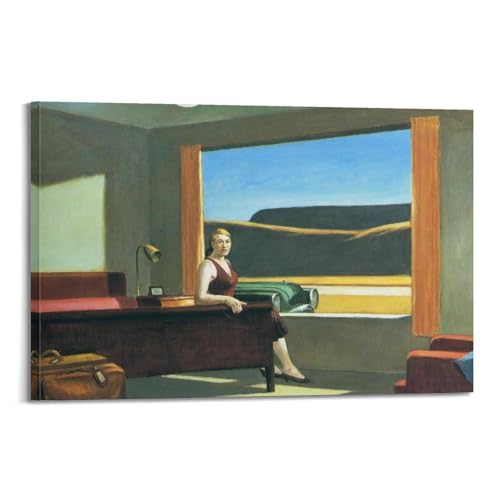 Toile vintage Edward Hopper Western Motel | Tableau décoration murale 40 x 60 cm