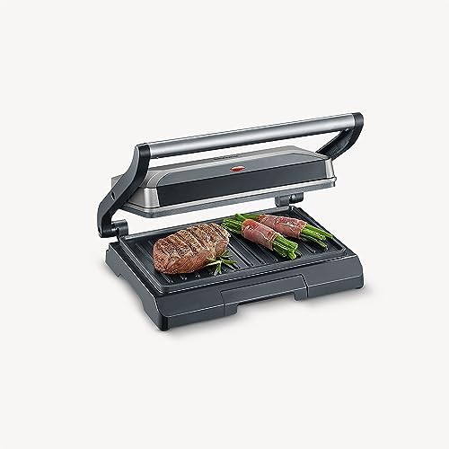SEVERIN Bistecchiera Elettrica Compatta 800W Antiaderenti Salvaspazio KG 2394