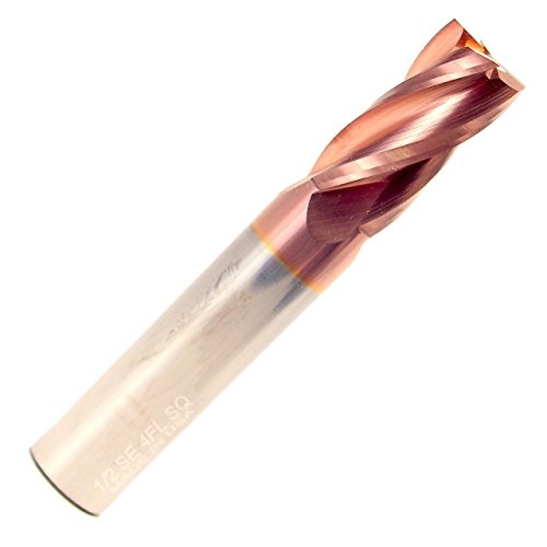 Image of Drill America CBD 12.00mm Carbide End Mill 4 Flute 25.00mm Flute Length 75.00mm Overall Length TICN Single End Square