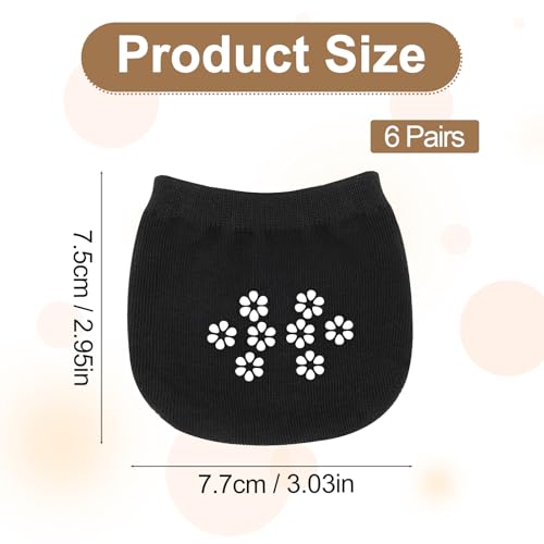 6 Pairs Toe Socks Half Socks No Show Toe Toppers Covers for Women Non Slip Sock for Clogs for Mules Footies2