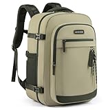 LOVEVOOK 40L Travel Backpack for Women & Men, Airline Approved Carry On Luggage, TSA Personal Item Bag fits 15.6 Inch Laptop, Waterproof Weekender Overnight Suitcase for Work, Green