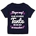 Produktbild Sprüche Baby - Ich Habe eine verrückte Tante Lila - 68-74 - Navy Blau - t- Shirt 86 Junge - E110B - Kurzarm Baby-Shirt für Jungen und Mädchen
