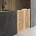 Modern Swinging Door Cafe Door Pine Wood Saloon Doors for House, Kitchen, Shop Entrance Partition Wooden Louvered Door with Quiet Hinges (Wood, 24