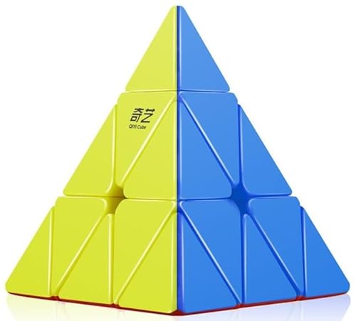 Kancharo 奇芝 キューブ【保管に便利なポーチ付き】 (ステッカーレス, Pyraminx)