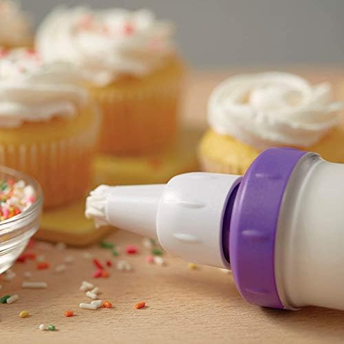 Cake Decorating Pen + 7 Pieces Icing Decoration Tips Dessert Decorator Piping Cream Plastic Nozzles Decorator Pastry Cream Making Set for Dessert Cupcakes by Koksi