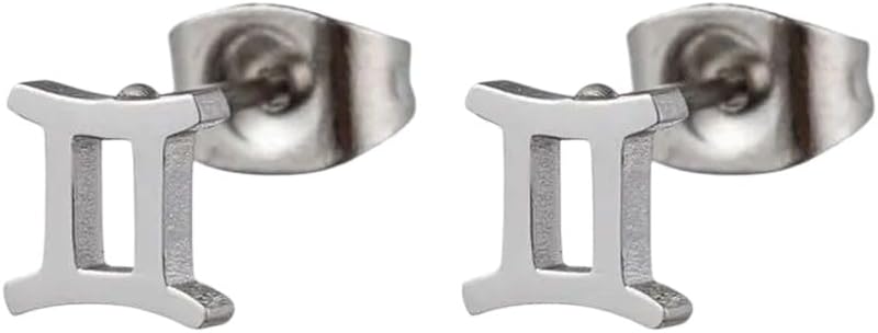 New 2026 12 Constellation Stud Earrings For Women Zodiac Sign Astrology Jewelry Leo Aries Scorpio Ear Cartilage Female Birthday Gift Fashion Accessories Creative