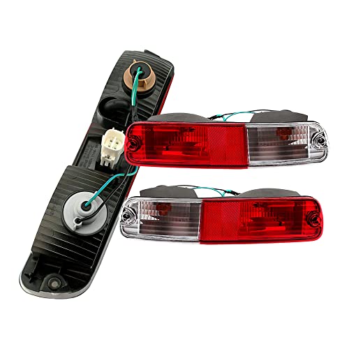 TOTMOX Red Lens Full LED Bumper Reflector Lights Taillight Brake & Rear Fog Lamps Compatible with Mitsubishi Pajero/Montero 2003-2006, Right Passenger Side/Red Lens + Clear Lens by TOTMOX - Used condition - Image 6