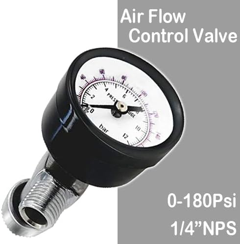 Beduan Air Flow Control Valve Air 1/4-inch NPS Thread Adjusting Regulator For Spray Gun And Pneumatic Tools